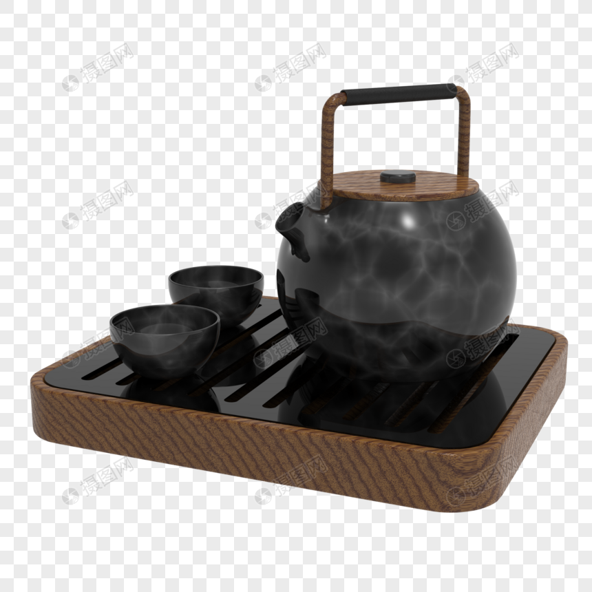 茶具3D模型图片