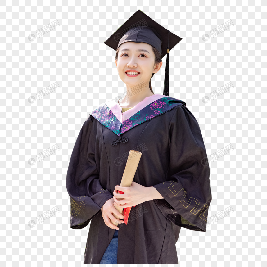 毕业季女大学生形象图片