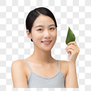 护肤绿色健康女性形象图片
