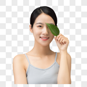 护肤绿色健康女性形象图片