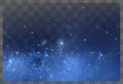 蓝色七夕梦幻星空元素素材下载 正版素材 摄图网