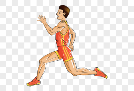 奔跑的男运动员图片