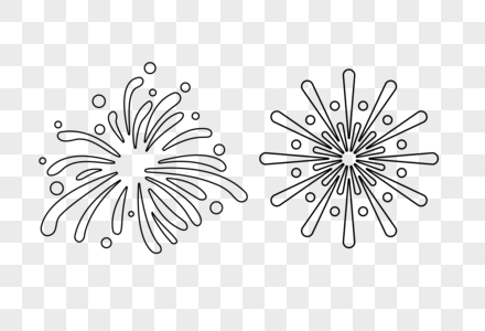 烟花线条图片