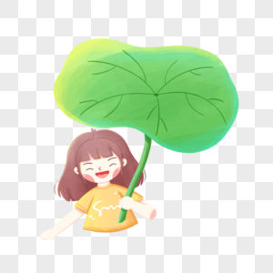青蛙荷叶卡通元素素材