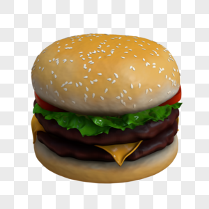 汉堡包3d模型高清图片