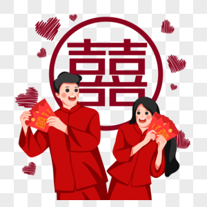 七夕浪漫婚礼发红包图片