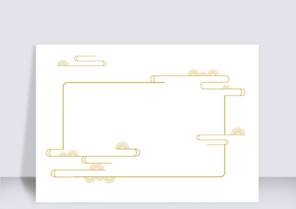 中国风边框金色花纹框架高清图片