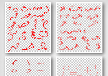 简笔画箭头可商用元素PSD高清图片