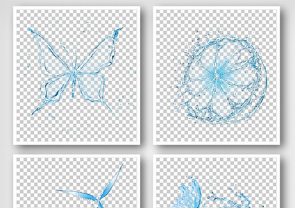 漂亮水波水花PNG免抠素材高清图片