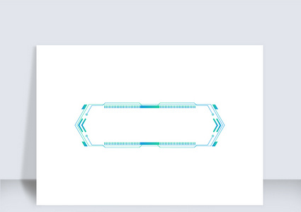 蓝绿渐变科技感十足边框（四）高清图片