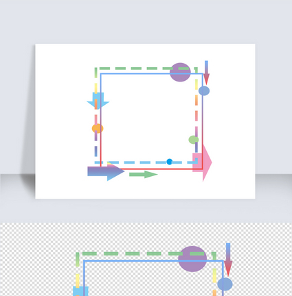 箭头元素边框图片