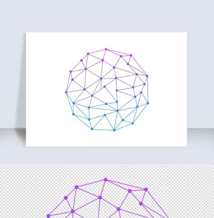 科技渐变网络线条图片