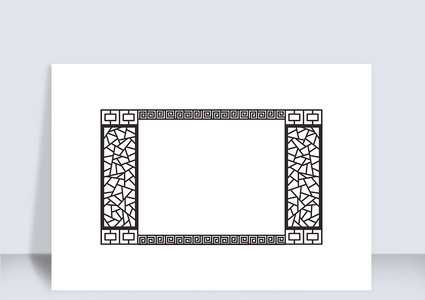 中国风花式黑色矢量边框（五）高清图片