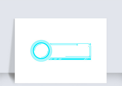 科技未来大数据蓝色扁平边框（一）高清图片