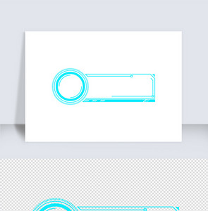 科技未来大数据蓝色扁平边框（一）图片