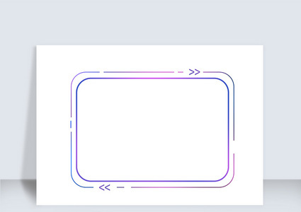 科技炫彩矩形霓虹边框高清图片