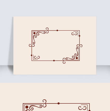 棕欧式边框花纹花边素材图片