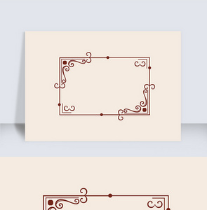 棕欧式边框花纹花边素材图片