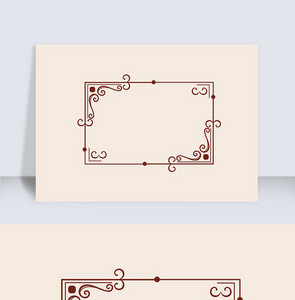棕欧式边框花纹花边素材图片
