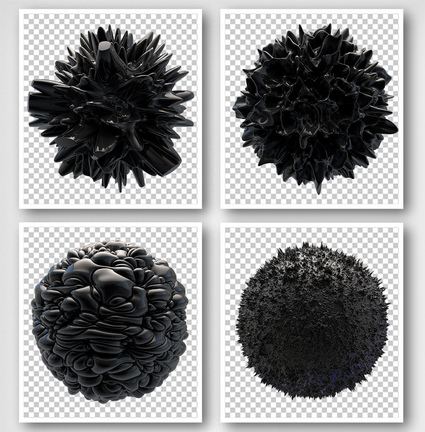 3D立体球型粒子背景装饰底纹背景元素素材图片