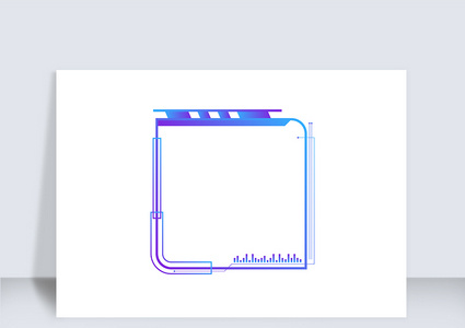 智能渐变色科技边框（十七）高清图片