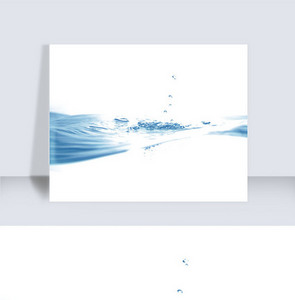 写实高清蓝色免抠水花海浪元素图片