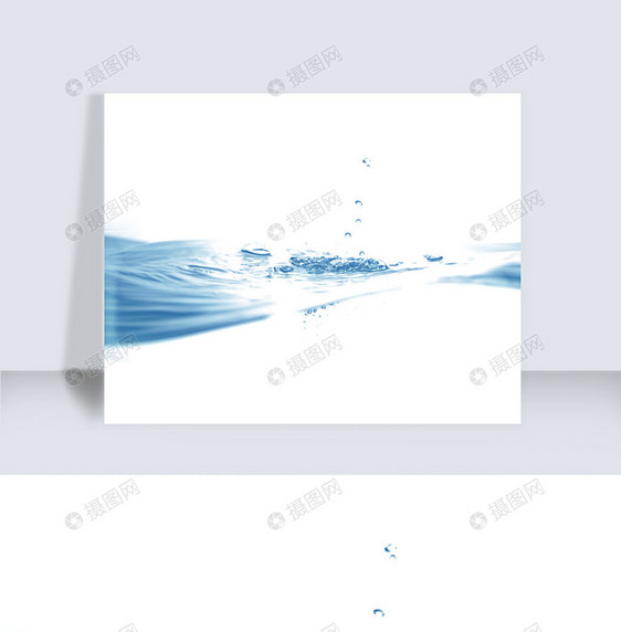 写实高清蓝色免抠水花海浪元素图片