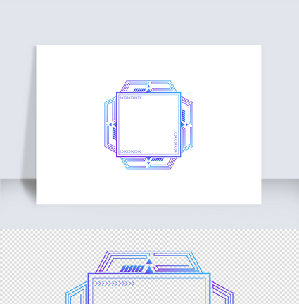 渐变未来感科技边框图片