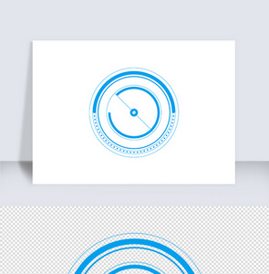蓝色科技未来数据边框矢量图片