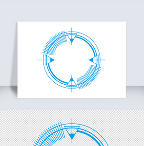 蓝色科技未来数据边框矢量图片