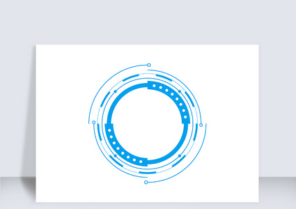 蓝色科技未来数据边框矢量高清图片