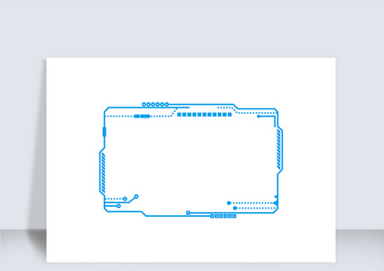 科技蓝色方边框矢量元素高清图片