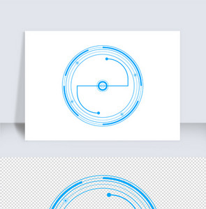 蓝色科技未来数据边框矢量图片