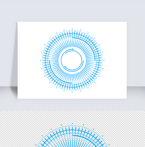 蓝色科技未来数据边框矢量图片