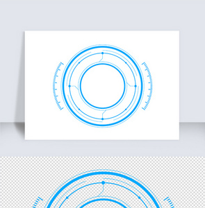 蓝色科技未来数据边框矢量图片