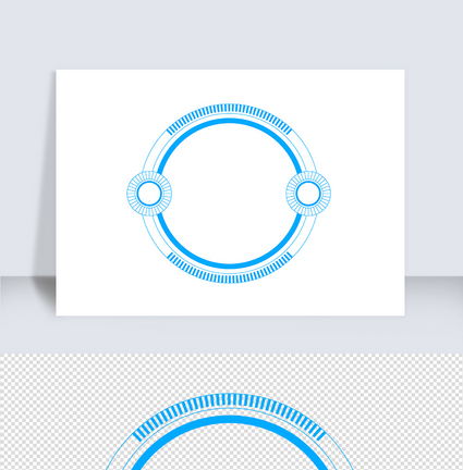 蓝色科技未来数据边框矢量图片