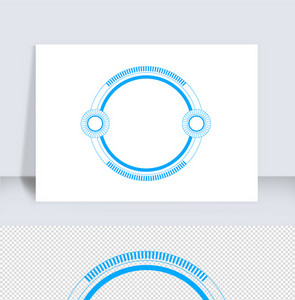 蓝色科技未来数据边框矢量图片