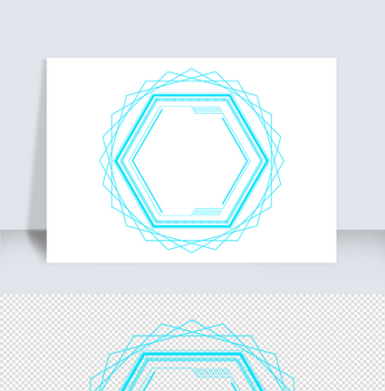 创意科技未来扁平几何边框图片