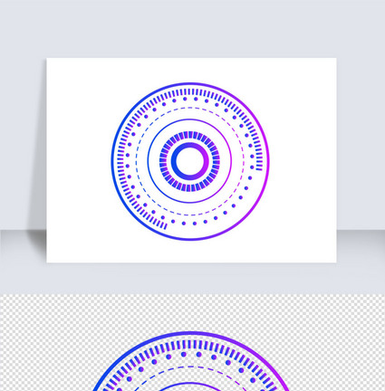 紫色圆形渐变未来感炫酷科技边框图片