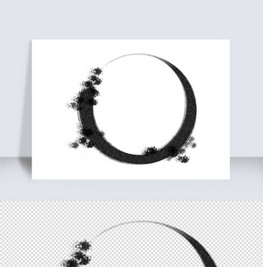 中国风水墨黑色圆圈图片