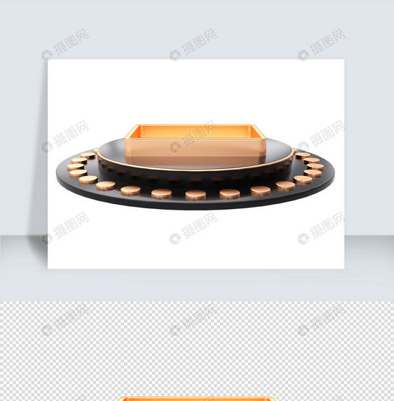 黑金台面c4d元素图片