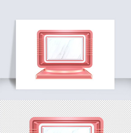 粉色立体C4D底座元素素材图片