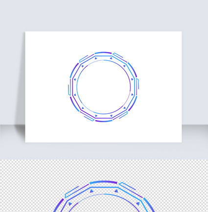 渐变未来感科技边框几何边框（二）图片