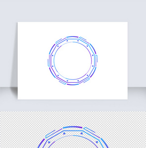 渐变未来感科技边框几何边框（二）图片