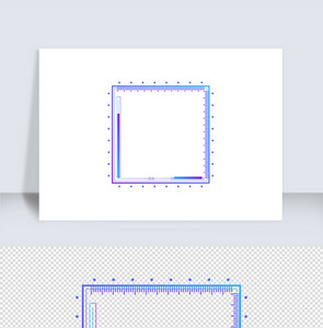 渐变未来感科技边框几何边框（十一）图片