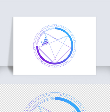 渐变未来感科技边框几何边框图片