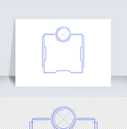 渐变未来感科技边框几何边框（十七）图片