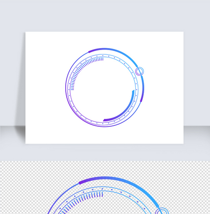 渐变未来感科技边框几何边框图片