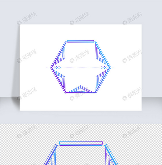 渐变未来感科技边框几何边框（二十五）图片