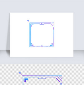 智能渐变色科技边框（二）图片